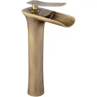 REA Laguna Antique Gold Brush High - Wastafelkraan - Goud