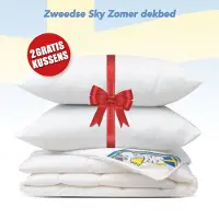 Swedish Sky Zomer dekbed + 2 Hoofdkussen - Litsjumeaux - Dekbed Set - 240x220 cm