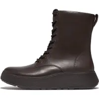 FitFlop Women F-Mode Leather Lace-Up Flatform Ankle Boots Chocolate Brown-Schoenmaat 36
