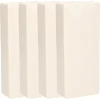Gerimport Luchtbevochtigers/waterverdampers radiator - 5x stuks - wit - aardewerk - L7,5 x H17,5