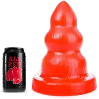 All Red - Triple Pleasure Buttplug - Rood M