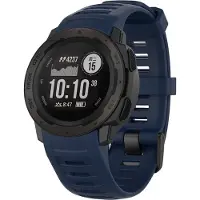 Strap-it Siliconen smartwatch bandje - geschikt voor Garmin Instinct 1 / Garmin Instinct 2 - donkerblauw