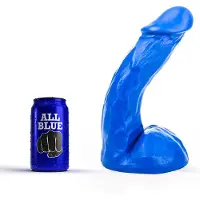 All Blue Klassieke Dildo 23 x 5 cm - blauw