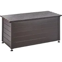 Beliani CAMPALTO - Kist-Bruin-Aluminium