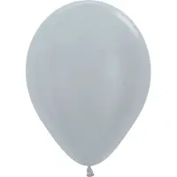 Amscan 20000853, Speelgoed ballon, Latex, Zilver, 30 cm, 50 stuk(s)