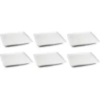 BonBistro Ontbijtborden / Dessertborden Yong Squito 23 x 23 cm - Wit - 6 stuks
