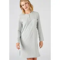 Damart - Slipdress mesh jersey, lengte 95 cm - Dames - Grijs - 50-52 (XL)