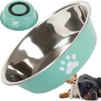Verk Group Hondenbak voor eten water metalen antislippoot 150ml