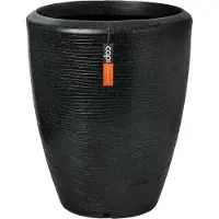 Capi Europe - Vaas elegant Arc Granite - 80x93 - Zwart - Bloempot Voor binnen en buiten - Beschikbaar in XL formaten - Breukbestendig - 100% Recyclebaar - Levenslang garantie - NBLS8023