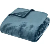 Atmosphera Plaid superzacht - 130x180cm - Egeïsch Blauw