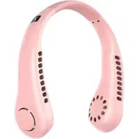 Universeel Bovista Nekventilator - Draagbare Gezichtsventilator - Neck Fan - Met Koeling - Hals - Hoofd - Roze - Verkoeler
