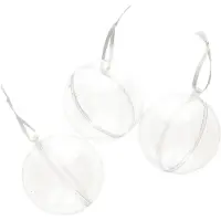 Gerimport DIY kerstballen - 12x st - D8 cm - doe het zelf hobby kerstballen - transparant
