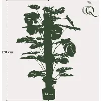 123flora.nl Monstera Deliciosa - kunstplant - 120 cm