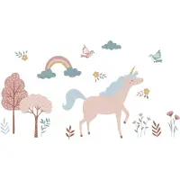 Vertbaudet Stickers XL eenhoorn roze, bedrukt