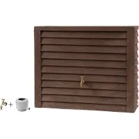 Graf regenton Woody Dark 350 L-met messing kraan-met vulautomaat voor ronde regenpijp