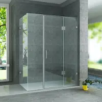 Aloni DOUCHECABINE MET DRAAIDEUR IN HET MIDDEN 8MM (90X120X195CM)