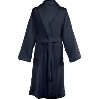Tiseco - Badjas TRIGA - katoen - badstof, met zakken - XXL, blauw