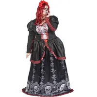 Vegaoo - Dia de los muertos lange dameskostuum in grote maten