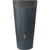 Graf regenton Vaso 220 L -grafietgrijs-met kraantje -met vulautomaat voor rechthoekige regenpijp
