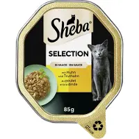 Sheba 10x Selectie in saus met kip en kalkoen 85 g