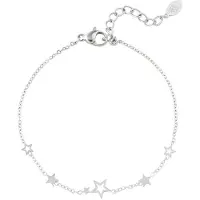 Yehwang Zilverkleurige Sterretjes Armband - Fijn Design - RVS - 16 cm