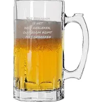 Libbey Gegraveerde bierpul 1ltr Bij abraham is het wel gebleken, ouderdom komt met gebreken