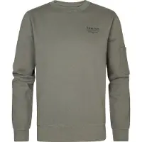 Petrol Industries - Heren Backprint Sweater Ezra - Groen - Maat S