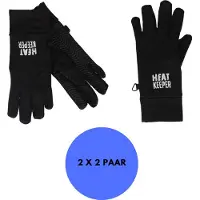 Heat Keeper Heatkeeper - Thermo sporthandschoenen kinderen - Softshell - Zwart - 5/8 Jaar - 2-Paar