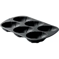 Metaltex - Bakvorm voor 6 Koeken - Eivormig - Flexibele Siliconen Bakvorm - 26,5 x 16,8 x 3,4 cm