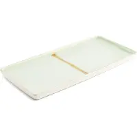 Salt & pepper Serveerschaal Flow Groen 14 x 32 cm