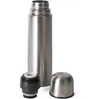 Gerimport Thermosfles - RVS - 350 ml - isoleerfles met dopbeker - zilverkleurig