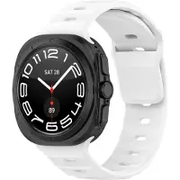 Strap-it Outdoor siliconen smartwatch bandje - geschikt voor de Samsung Galaxy Watch Ultra 2 (2026) / Ultra (2024/2025) - wit