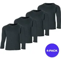 Heat Keeper Heatkeeper - Thermoshirt kinderen - Antraciet - Maat 104/110 - 4-Stuks - Thermokleding kind