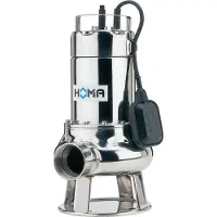 Homa TCV 408 WA Dompelpomp - Krachtige Afvalwaterpomp (17,3 m³/u) voor Ondergelopen Kelders - Kruipruimtes - Wateroverlast - Overstroming - Vuilwater - Inclusief Vlotter en RVS Constructie
