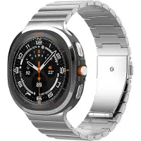 Strap-it Titanium 'One Bead' schakel band - geschikt voor Samsung Galaxy Watch Ultra 2 (2026) / Ultra (2024/2025) - zilver