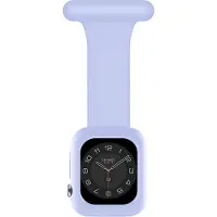 Strap-it Geschikt voor Apple Watch verpleegkundige band met Case - Maat: 42 - 44 - 45mm - lichtblauw