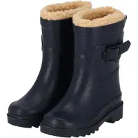 XQ - Regenlaarzen kinderen - Unisex - Fake Fur voering - Marine Blauw - Regenlaarzen meisjes - Regenlaarzen jongens - Regenlaarzen kind