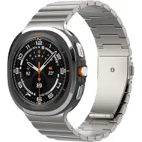 Strap-it Titanium 'One Bead' schakel band - geschikt voor Samsung Galaxy Watch Ultra / Ultra 2025 (titanium kleur)