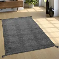Paco Home Natuurvloerkleed Met Franjes Voor De Woonkamer, Modern Handgeweven Kelim, 100% Katoen 80x150 cm
