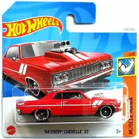 Hot Wheels '64 CHEVY CHEVELLE SS 157/250 1:64 RED HW MUSCLE MANIA 2/5