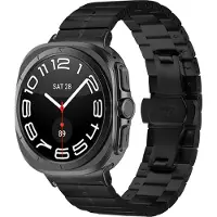 Strap-it Luxe metalen smartwatch band met vlindersluiting - geschikt voor de Samsung Galaxy Watch Ultra / Ultra 2025 47mm (zwart)