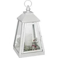 Atmosphera Metalen lantaarn met LED-kaars, 32 x 17 cm