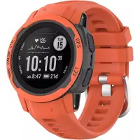 Strap-it Siliconen smartwatch bandje met gespsluiting - geschikt voor de kleinere Garmin Instinct 2s (rood)