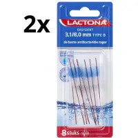 Lactona 2x EasyDent Type B 3,1-8,0mm Rood - 8 stuks - Voordeelverpakking