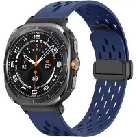 Bandz D-Buckle Sport Band ‘Air’ – Geschikt voor Samsung Galaxy Watch Ultra 2 (2026) / Ultra (2024/2025) – Donkerblauw