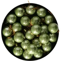 Othmar decorations kerstballen - 48x - 3 cm - salie groen - kunststof - kerstversiering