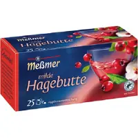 Meßmer mild rozenbottelmengsel, fruitig en pittig, 25 theezakjes, pakjes van 12 x 75 g