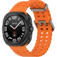 Strap-it Ocean siliconen smartwatch bandje - geschikt voor de Samsung Galaxy Watch Ultra / Ultra 2025 47mm (oranje)