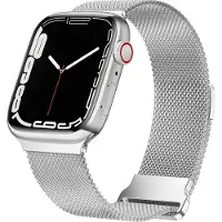 Strap-it Milanees Smartwatch bandje - Geschikt voor Apple Watch Milanees bandje - zilver - Horlogeband / Polsband / Armband - Maat: 42 - 44 - 45 - 49mm