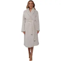 Pastunette Teddy badjas dames - EXTRA dik, lang & warm - Damesbadjas Teddylook - Winter Musthave - - lichtbruin - maat L (44-46)